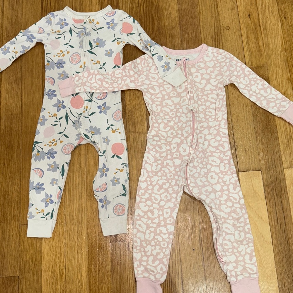Old Navy Floral and Animal Print Kids Footies